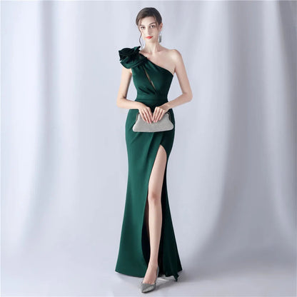 Women's Elegant Dresses for Prom Party Dress Evening Formal Gala Woman Luxury Special Events Occasion Chic Simple Satin 2024 Good Vibrations