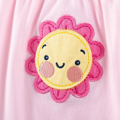 Little maven Kids Clothes Children's Clothing Baby Girls 2026 Tracksuit Summer Cotton Sets Cartoon Flowers T Shirts Tops+Pants Good Vibrations