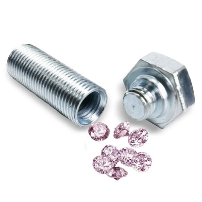 Metal screw bolt stash safe with hidden compartment for valuables.