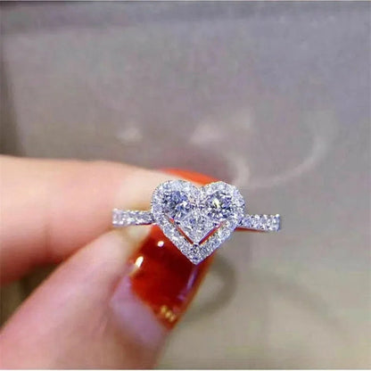 2025 Chic Wedding Rings for Women Aesthetic Female Engagement Accessories Shiny CZ Luxury Bridal Jewelry Trendy  Gift Good Vibrations