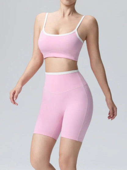 Yoga Sport Outfit for Woman Fitness Women's Two Pieces Short Pant Sets Suits Tracksuit Sportswear Woman Gym Yoga Workout Clothes Good Vibrations