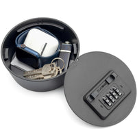 Hidden Key Box with Combination Lock Hidden Safe Small Storage Lockable Box with Code Outdoor Secret Items for Decor Flowerpot Good Vibrations
