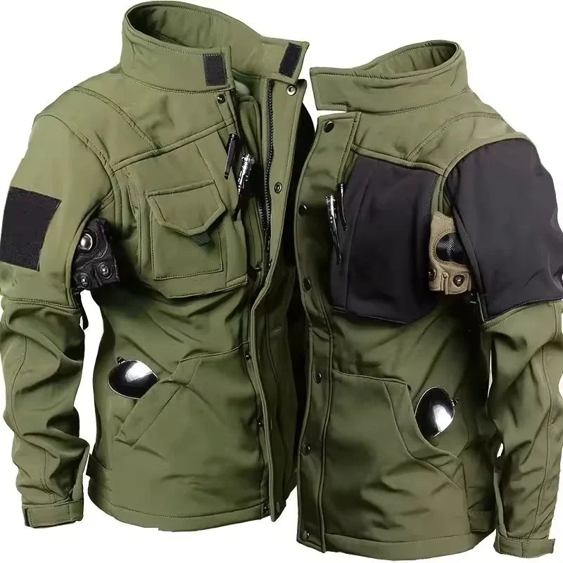 Waterproof Shark Skin Tactical Sets Mens Thicken Fleece New Soft Shell Combat Jackets+windproof Warm Cargo Pant 2 Piece Set Good Vibrations