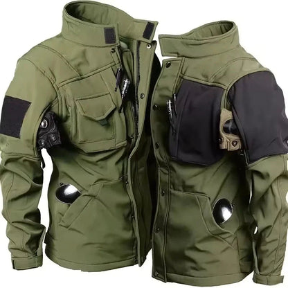 Waterproof Shark Skin Tactical Sets Mens Thicken Fleece New Soft Shell Combat Jackets+windproof Warm Cargo Pant 2 Piece Set Good Vibrations