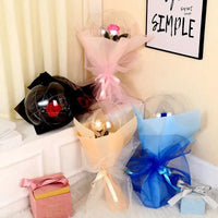 Creative Balloon Rose Flower Bouquet Wedding Decoration Bobo Ball LED Glowing Column Decoration Scene Birthday Party Room Layout Good Vibrations