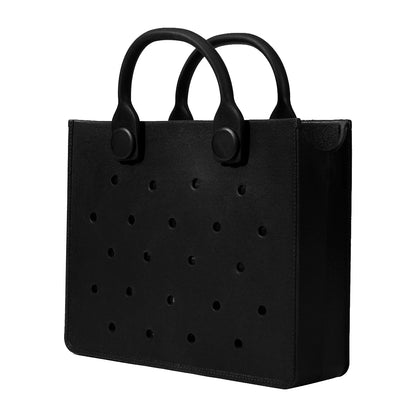 The orange guy Purple Women Fashion New EVA Punched Handbag Casual Waterproof Travel Tote Bag Fit Charms Outdoor Beach Bags Good Vibrations