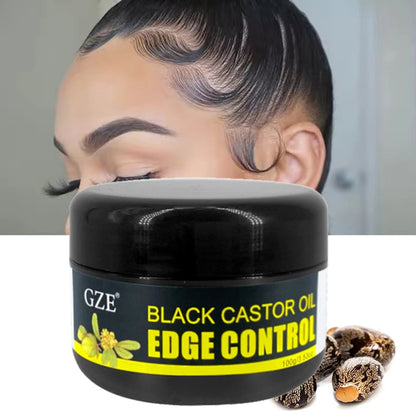 GZE African Black Castor Extra Hold Braid,Contains Black Castor Oil & Coconut Oil Edge Control, Hair Wax Gel for Women Good Vibrations