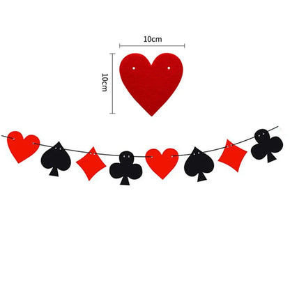 Casino Poker Birthday Theme Party Decorations Casino Happy Birthday Banner Poker Garland for Casino Night Poker Events Supplies Good Vibrations