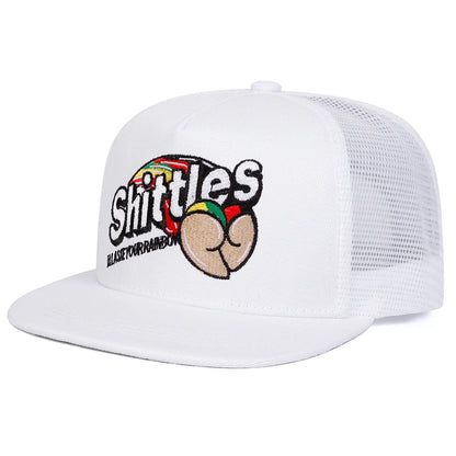 Unisex SHITTLES Embroidery Hip-hop Net Hats Spring Summer Outdoor Adjustable Casual Baseball Caps Sunscreen Hat Sports Cap Good Vibrations
