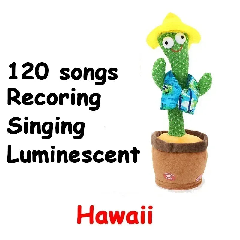 Talking Cactus Toy with LED 120 English Songs Singing Musical Toys Repeat What You Say Suitable for Babies and Toddlers Good Vibrations