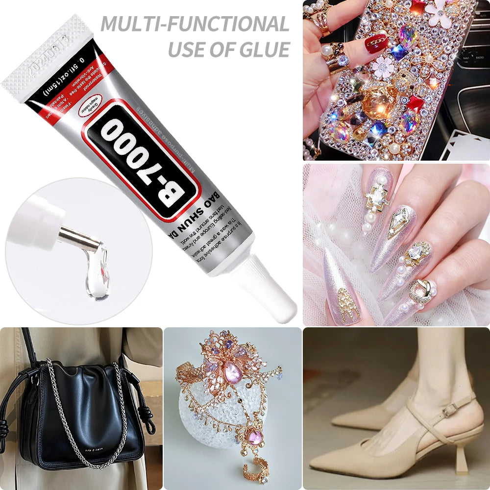 15ml B7000 Super Strong Nail Glue Transparent Craft Adhesive Glue Metal/Jewelry/Rhinestone/Mobile Phone Repair And More Glue#127 Good Vibrations