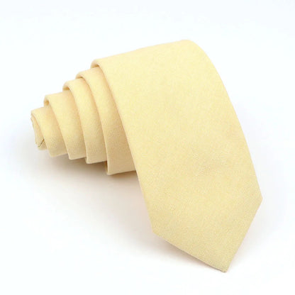 Wed Cotton Tie Solid Color Necktie For Man Woman Blue Pink Yellow Skinny Slim Ties Fashion Wedding Party Gifts Men Accessories Good Vibrations