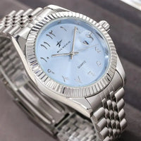 New Men Date Watches High-end Luxury Casual Calendar Stainless Steel Business WristWatch Leisure Sport WristWatch Clock Good Vibrations