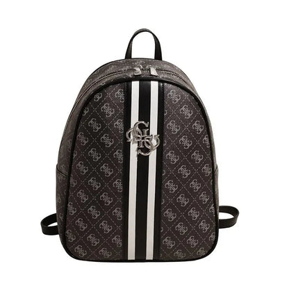 2025 Trendy Casual Simple Old Fashioned Printed Backpack for Women - Spacious Design, Multi - Compartment, Perfect for Daily Use Good Vibrations