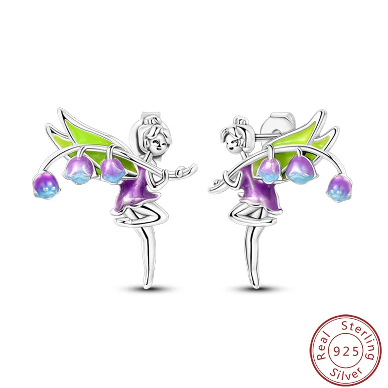 Women's Earrings 925 Sterling Silver Ocean Cute Pet Insect Plant Multi Style Earrings Fit Anniversary Delicate Jewelry Gifts Good Vibrations