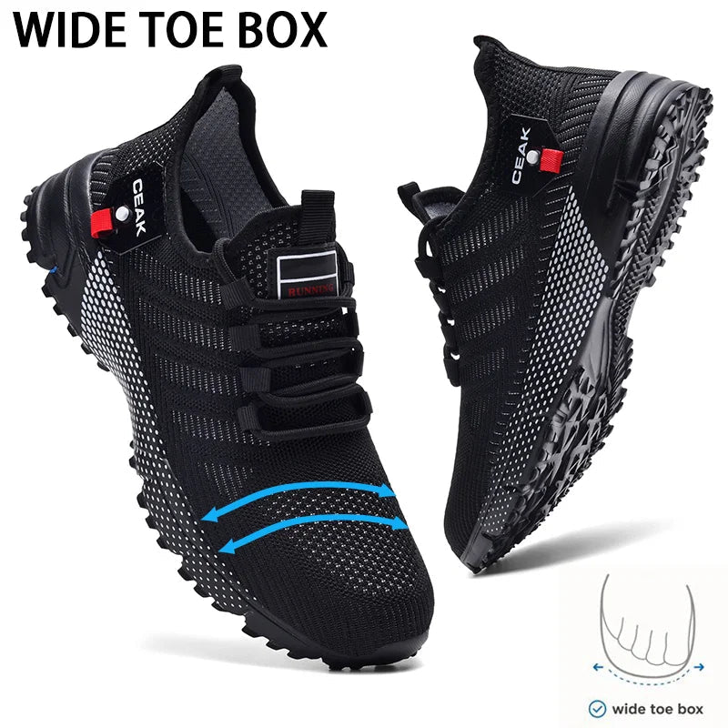 Men's running shoes are lightweight and breathable casual shoes, daily men's widened outdoor casual sports shoes are simple Good Vibrations