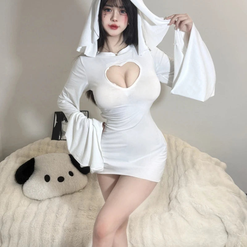 Ghost Girl Cosplay Costume Ghost Princess Holiday Cross Dressing Cosplay Costume Women's Two-Piece Slim Fishtail Halloween Skirt Good Vibrations