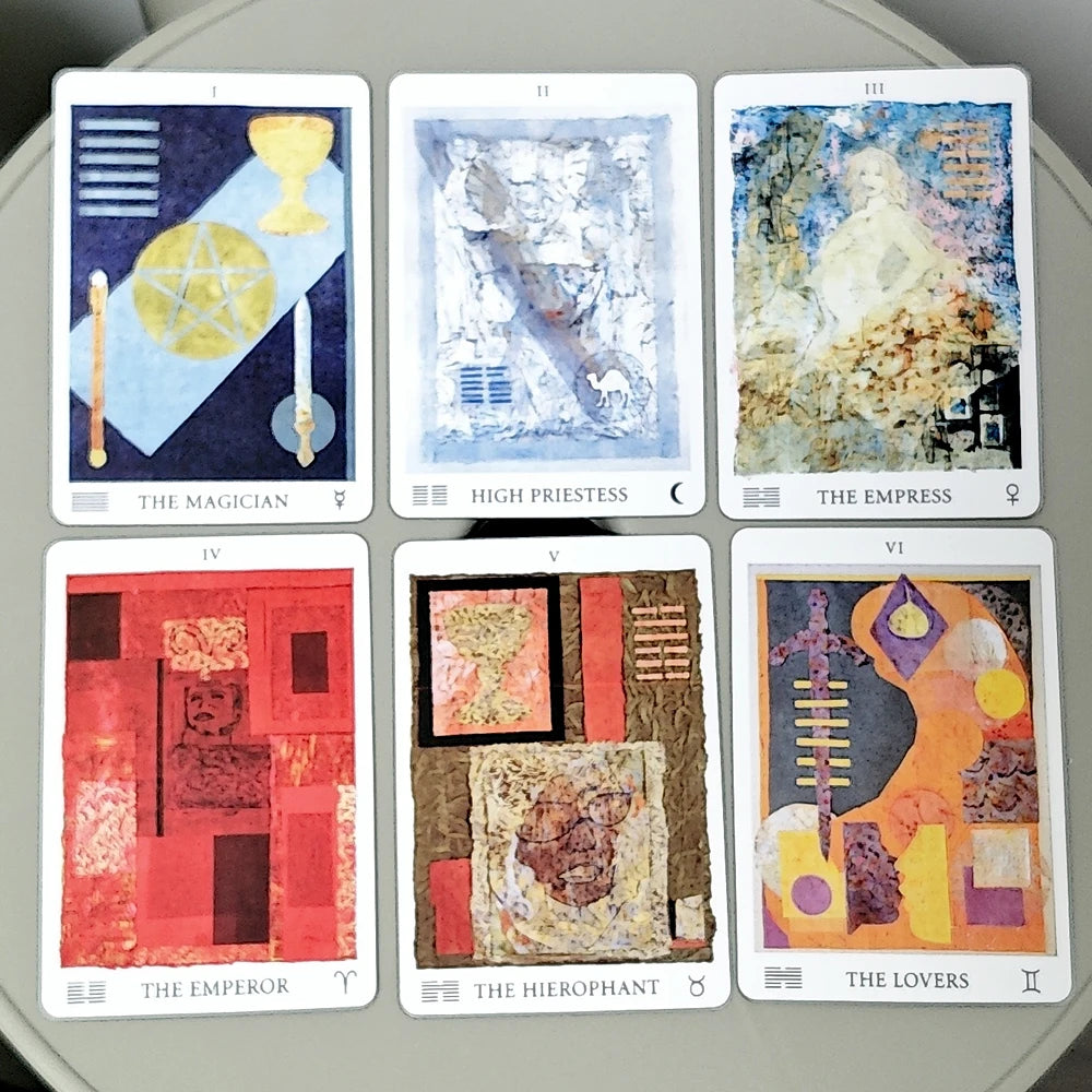 82 Pcs Tarot Cards The Awakening Aeon Tarot 9*6cm with Beautiful Colors and Unique Depictions of The Major and Minor Arcana Good Vibrations