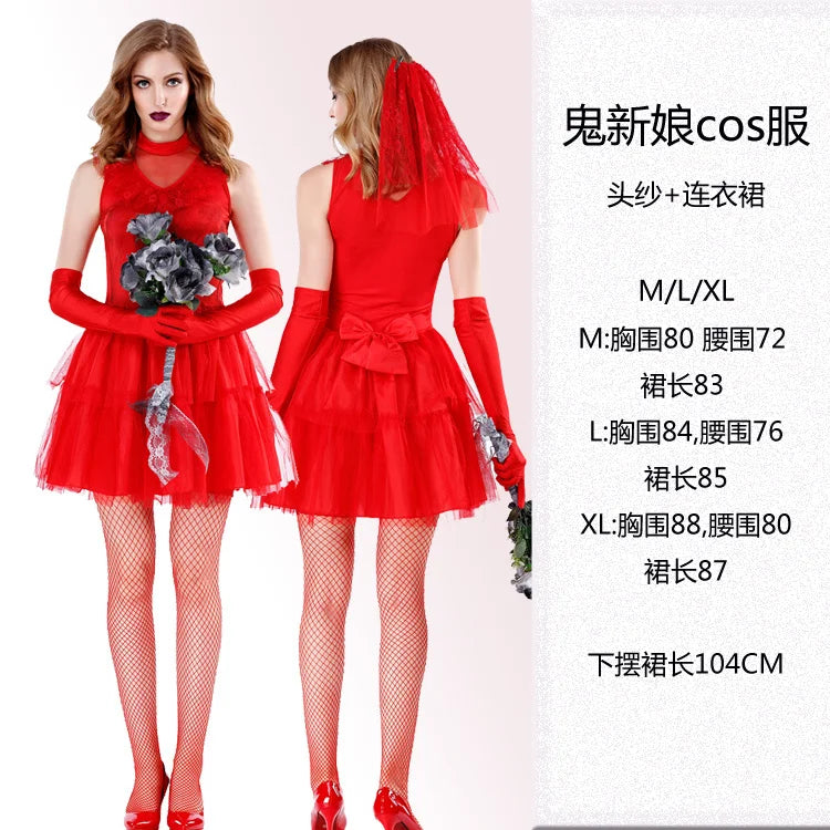 Women Halloween Vampire couple uniform Purim Cosplay Costumes men Horror Ghost Dead Zombie Corpse Bride costume Dress adult Good Vibrations
