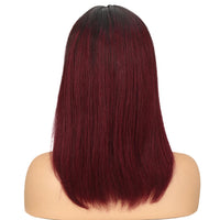 Sleek Lace Human Hair Wigs For Women Straight Bob Brazilian Hair Wigs Long Brown Red Colored T Part Lace Wigs Real Woman Wigs Good Vibrations