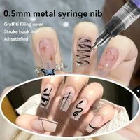 12 Color Nail Art Graffiti Pen Set Nail Marker Drawing Acrylic Paint Pens Waterproof Nail Painting Manicure Extra Fine 0.5mm Good Vibrations