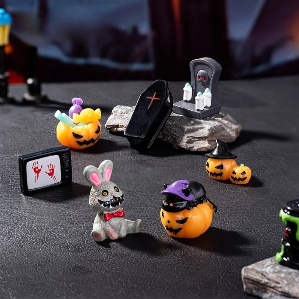 Micro-landscape Halloween decoration accessories mummy skull rabbit magic house ghost pumpkin ornaments  party decoration Good Vibrations