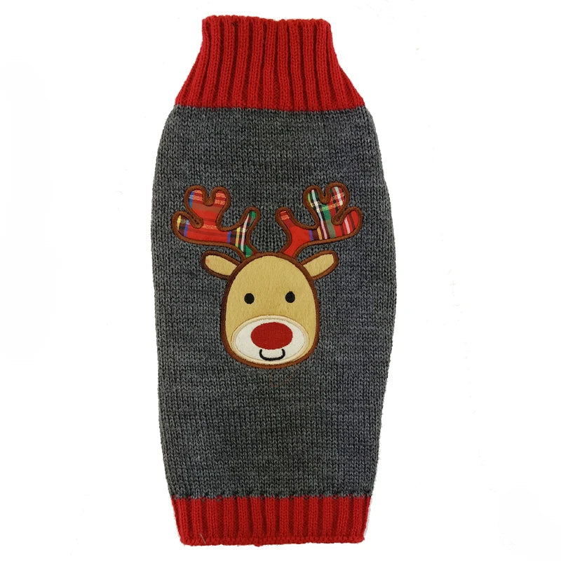 Dog Christmas Clothes Winter Dog Sweater Warm Clothing 2025 Pupppy Sweatshirt Dog Coat for Large Dogs Striped Print Pet Pullover Good Vibrations