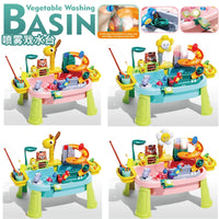 Children's kitchen toys electric fun water play water wash basin fishing dishwashing home role-playing baby early education toy Good Vibrations