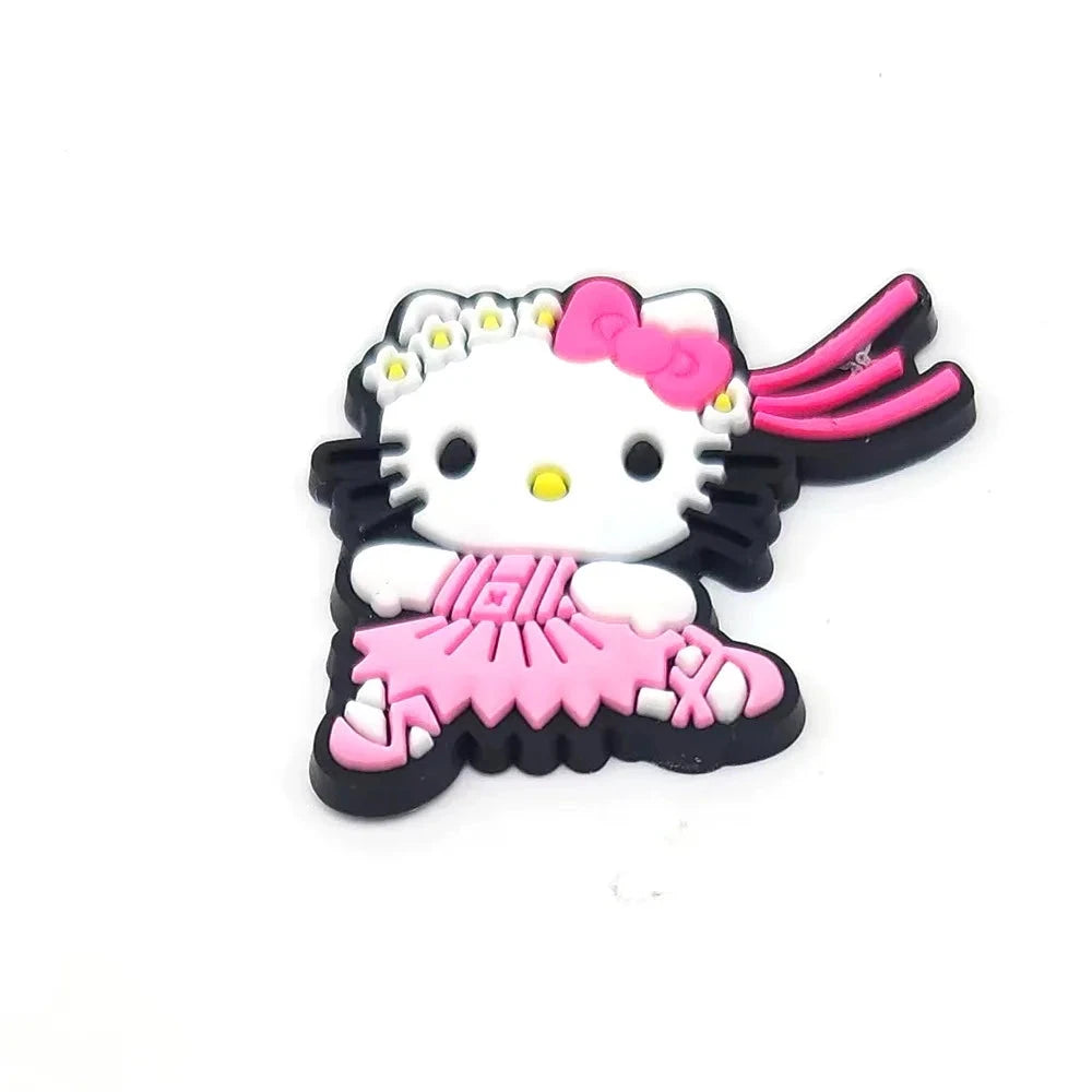 Sanrio Anime Hello kitty Kuromi Pochacco Shoe Charms for Clogs Bag Crocs Sneakers Shoe Decorations Bag Decors Good Vibrations