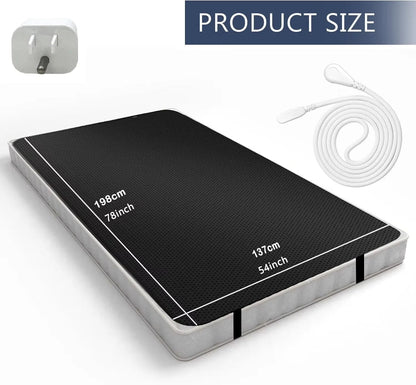 Grounding Earthing Mat for Bed Queen Size Inches with 15ft Cord Anti Static Mat for Better Sleep Stress Relief Pain Reduction Good Vibrations