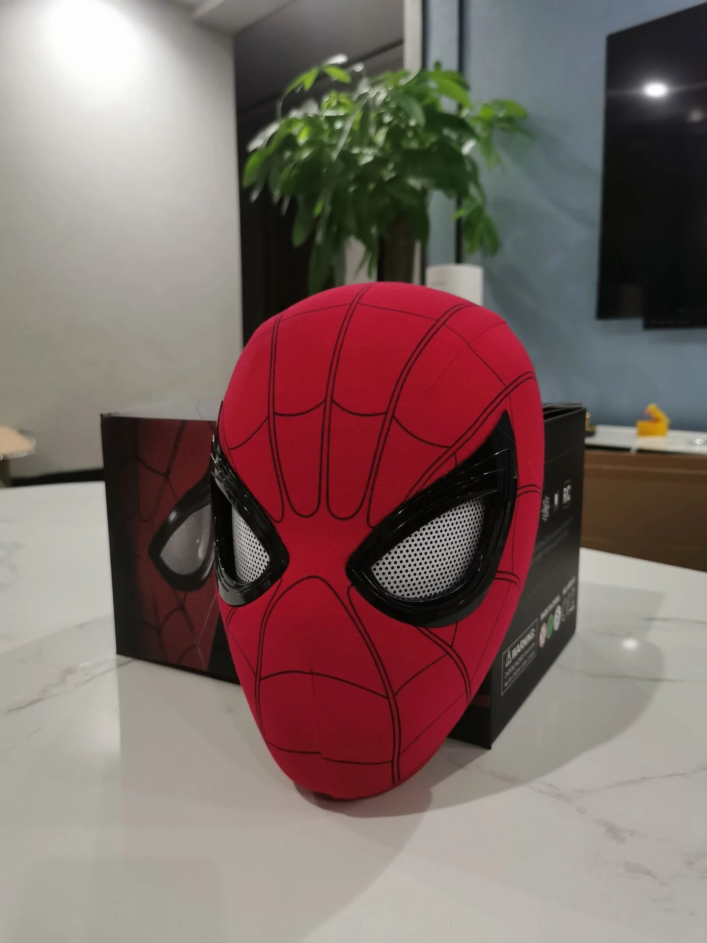 Spider Man Can Blink Masks Cosplay Miles Headgear Moving Eyes Model Party Props Elastic Toys Adults Kids HalloweenChristmasGifts Good Vibrations