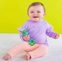 Baby Teether Rattle & Shake Barbell Toy, Ages 3 Months and Up(Random Color） - Good Vibrations