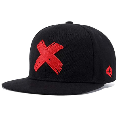 2025 Fashion and Simple New Flat brimmed Hat X Embroidered HipHop Skateboarding Hat Outdoor Leisure Sunshade Baseball Hat Unisex Good Vibrations