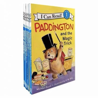 8 Books/set English Picture Book I Can Read Paddington Cartoon Storybook Kids Early Education Children's Learning Book Add Audio Good Vibrations