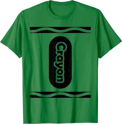 Pick Any Color Crayon Box Halloween Costume Couple & Group T-Shirt Gifts Letters Printed Graphic Tee Tops Basic Cotton Outfits Good Vibrations
