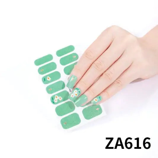 Nail Stickers DIY Decals For Nail Art Wraps Women Beauty Full Cover Nail Manicures Decorations Uñas Postizas Press On Nails Good Vibrations