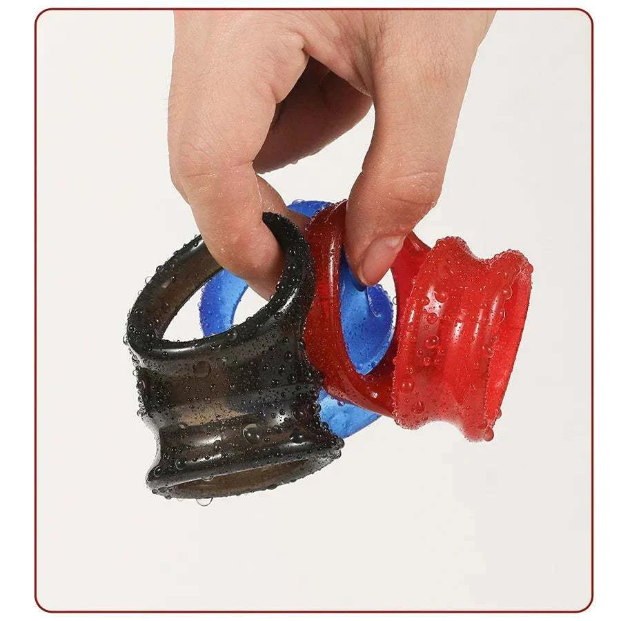 Semen Lock Ring Male Masturbator in silicone, waterproof design, adult sex toys.
