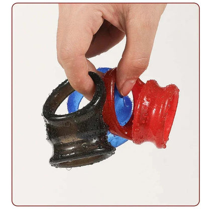Semen Lock Ring Male Masturbator in silicone, waterproof design, adult sex toys.
