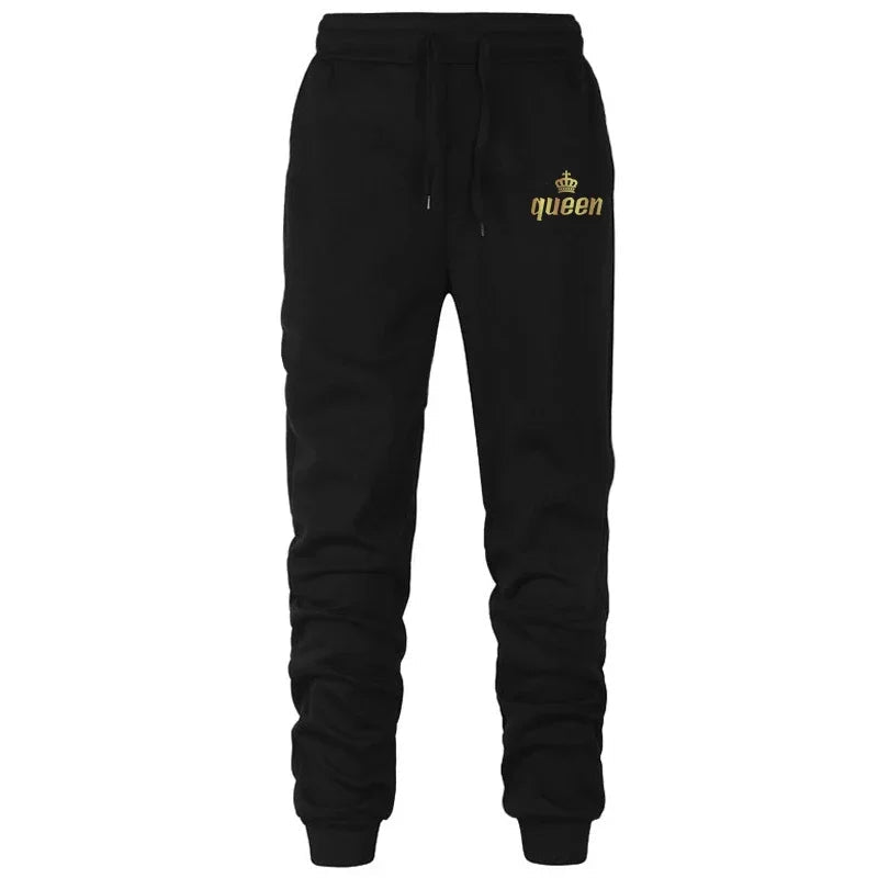 King And Queen Couple Outfit Hoodie and Jogger Pants High Quality Men Women Daily Casual Sport Jogging Suit King Queen Tracksuit Good Vibrations
