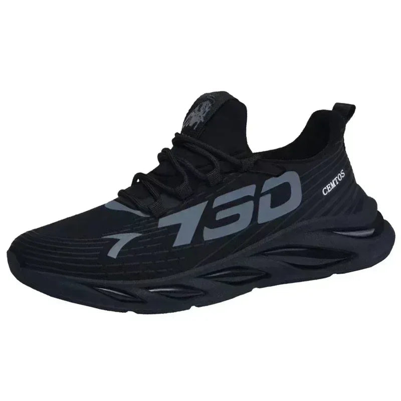 Summer men's casual versatile shoes, fashionable sports shoes, breathable running shoes, outdoor walking training tennis shoes Good Vibrations