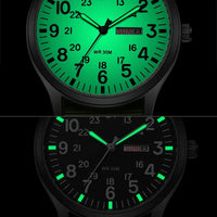 2024 TPW Field Watch Easy Reading Fabric Strap 24 Hours Display Quartz Movement Good Vibrations