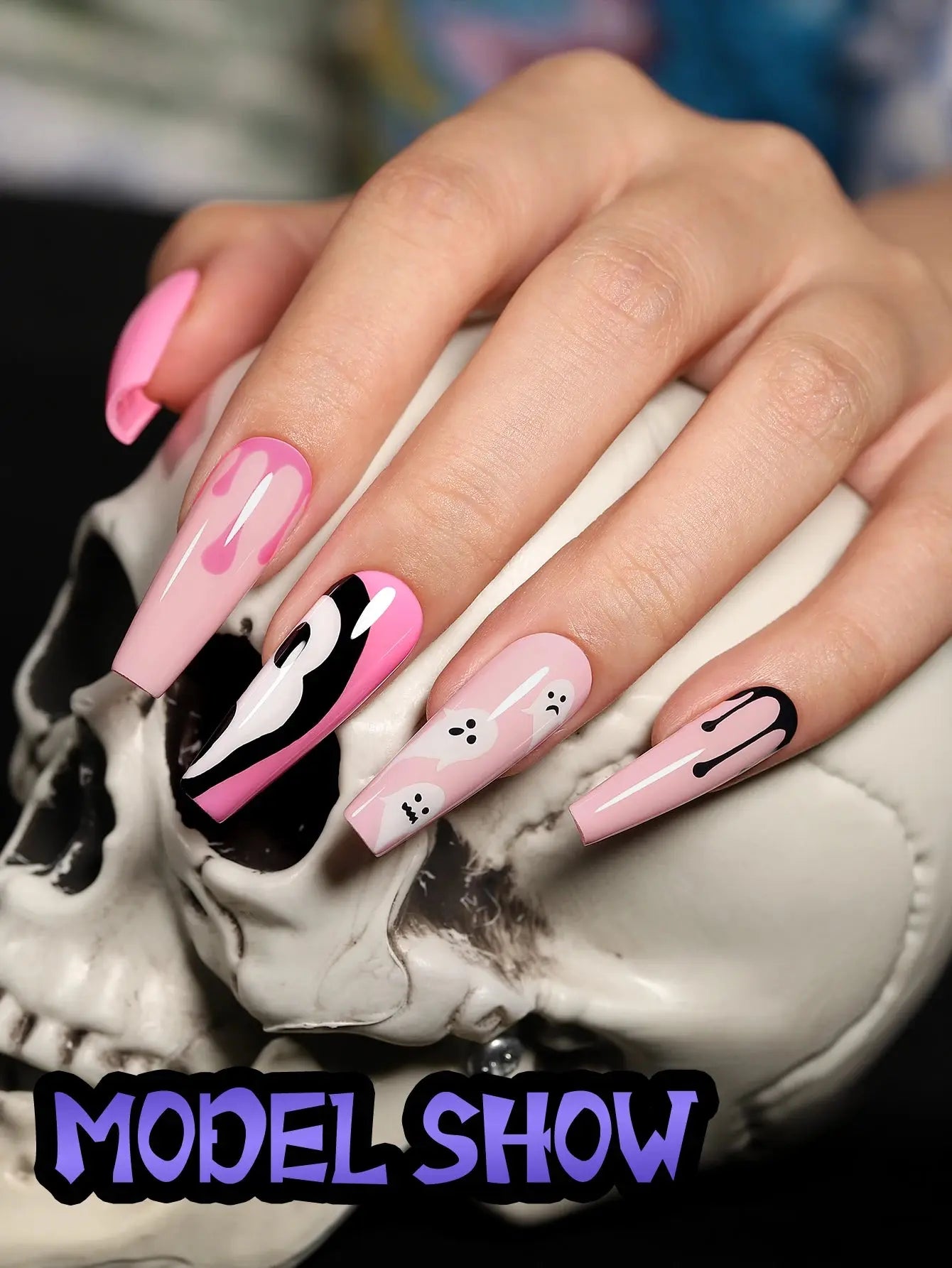 6 Colors Halloween Orange PINK Black Gel Nail Polish Set Black White Nail Gel Kit Soak Off UV LED Minicure DIY for Party Good Vibrations