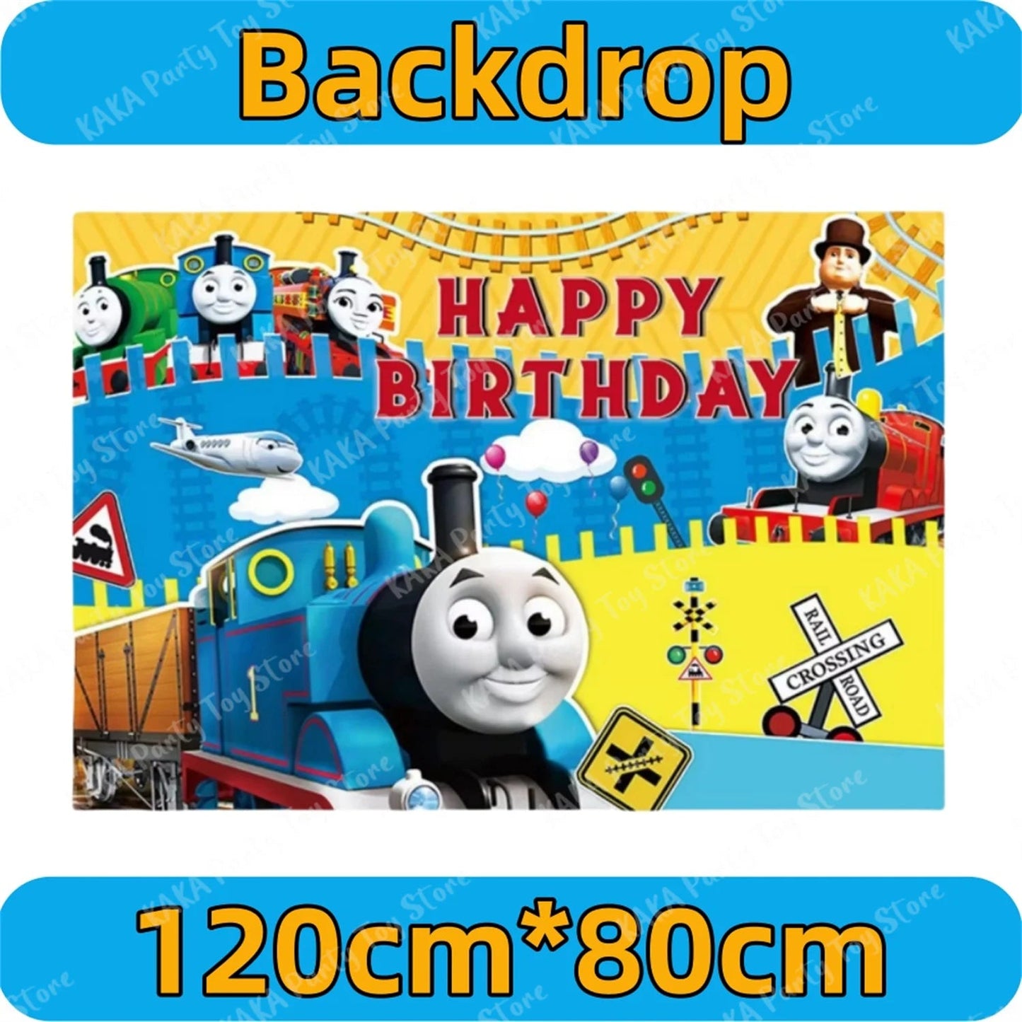 Thomas Birthday Decorations Cartoon Train Balloons Paper Tableware Stickers Backdrop For Kids Boy Girl Party Supplies Toy Gifts Good Vibrations