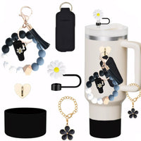 6PCS Cup Accessories Set for Stanley Cup tumbler with handle Including Silicone Straw Topper and Boot, Spill Proof Stopper ﻿ Good Vibrations Adult Super Store