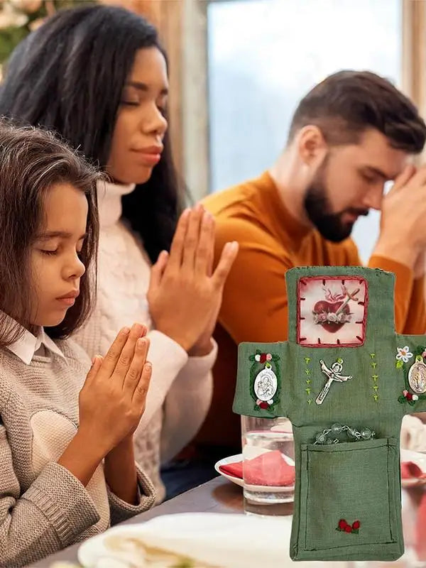 Prayer Pocket Christian Pockets Mini Prayer Quilt Pocket Shrine Encouragement Christian Spiritual Gifts for Women Teens Good Vibrations