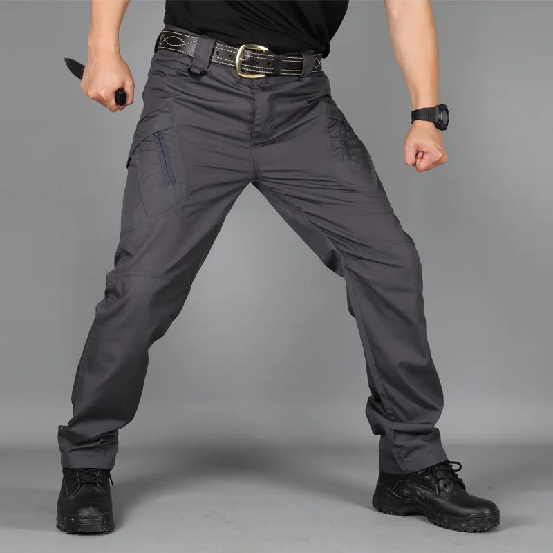IX9 City Outdoors Tactical Pants Men Combat  Pants Casual Men Hiking Pants Outdoors Trousers Cargo Waterproof Pants Good Vibrations