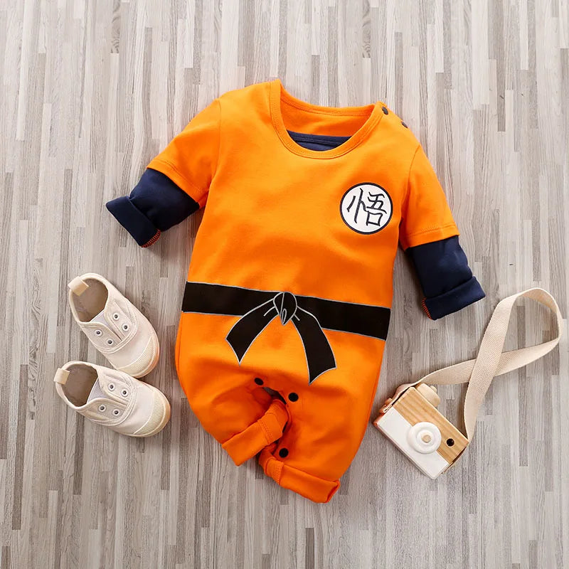 Newborn Baby Anime Cape Style Children Long Sleeve Cotton Bodysuit, Cute Kids Boys Girls Romper Good Vibrations