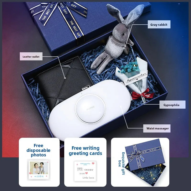 Men's birthday gift for boys, boyfriend, husband, dad, high-end gift box, waist massager, eye sunglasses. Good Vibrations