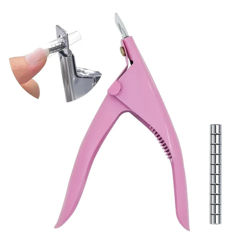 Acrylic Nail Clippers with 15Pcs Magnets Nail Clippers Cutters for Long Acrylic Gel Nails Tips Adjustable Stainless Good Vibrations