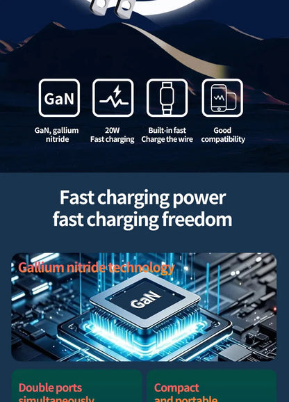 GaN 20W Fast charging PD3.0 Charger Type C lighting For iPhone 12 13 Samsung Huawei Xiaomi Mobile Phone EU/US Plug Wall Charger Good Vibrations